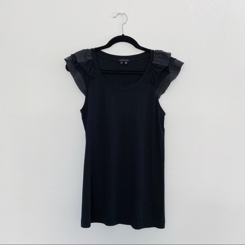 Theory: Pima Cotton top, Silk Sleeve details - Picture 1 of 8